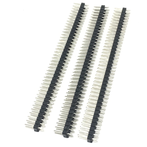 Conector de pines de doble fila macho, 2x40 Pines, 2,54 MM, 2x40 Pines, 40 p, para placa PCB ARDUINO, 5 uds. ► Foto 1/6