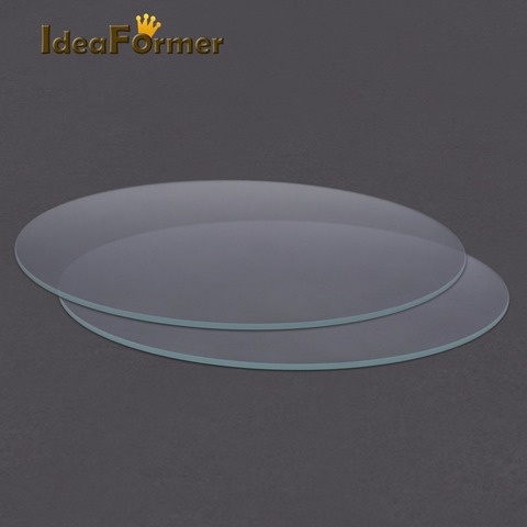 Placa de vidrio de borosilicato redonda para impresora 3D, cama caliente, diámetro de 200mm, 220mm, 240mm, vidrio templado transparente plano para Kossel Delta ► Foto 1/1