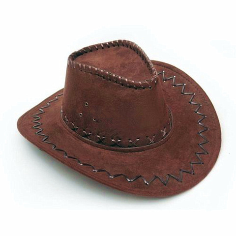 Sombrero vaquero con aspecto de ante para hombre y mujer, sombrero de estilo vaquero, estilo salvaje West, de lujo, Unisex, venta al por mayor, envío directo, novedad de 2022 ► Foto 1/6