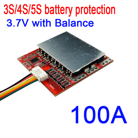 Placa de protección de batería 3S 4S 100A, 12V, 16,8 V, 21V, PCM, BMS, con Balance para batería de polímero Li-ion 18650, 3,7 V ► Foto 1/6