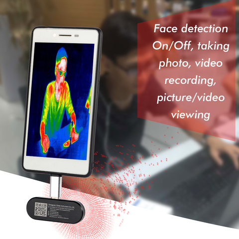 Hti HT-102 teléfono móvil infrarroja térmica de imágenes de vídeo y fotos Grabación de detección de la cara de cámara para Android ► Foto 1/6