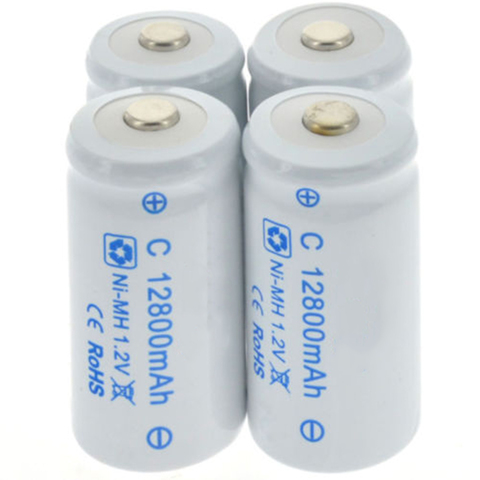 1-20 piezas 12800 mAh C tamaño baterías recargables de 1,2 V R14 C Cell batería de Ni-MH ► Foto 1/6