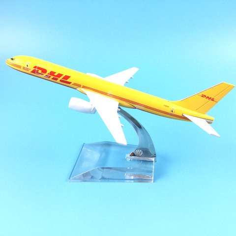 Modelo de avión de 16cm, envío exprés por DHL, Boeing 757, modelo de avión 1:400, Avión de Metal fundido a presión, juguete para regalo gratis ► Foto 1/6