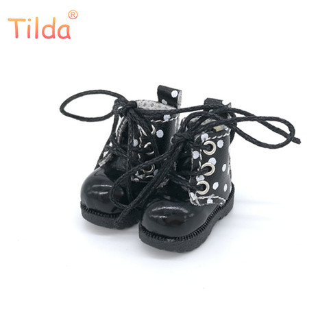 Tilda botas de muñeca de 3,2 cm para Blythe Azone Doll Toy,1/8 Mini Lovely Leather Dots Gym Shoes para muñecas BJD Boot Shoes Accessories ► Foto 1/6