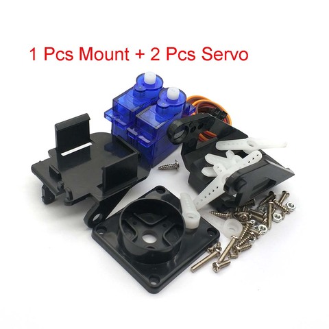 1 Set PT Pan/Tilt plataforma de la Cámara Anti-vibración montaje de la cámara para aviones FPV + 2 piezas SG90 9g Servo ► Foto 1/4