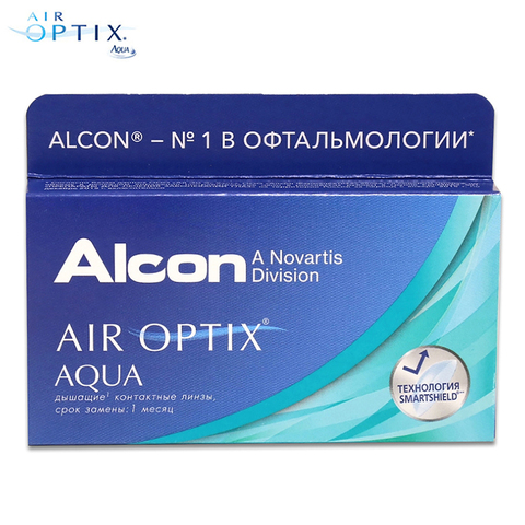 Lentes de contacto Alcon Air Optix Aqua 386, lentes oculares, corrección de la visión, cuidado de la salud ► Foto 1/1