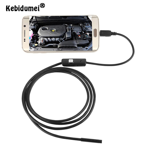 Kebidumei 1M 7mm Cable USB Mini cámara de inspección rígida tubo de serpiente endoscopio impermeable boroscopio con 6 LED para teléfono Android ► Foto 1/6