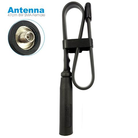 Plegable táctico antena SMA-F mujer para $TERM impacto Baofeng UV-5R UV-82 Kenwood Hyt Radio 47cm VHF UHF 136-520MHz 8W Antena Walkie Talkie ► Foto 1/6