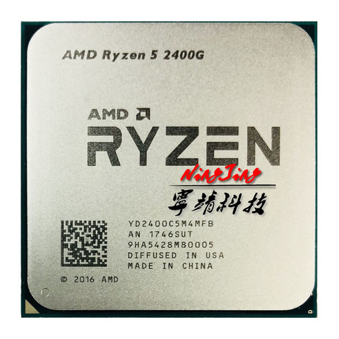 AMD Ryzen 5 2400G R5 2400G 3,6 GHz Quad-Core ocho-Hilo de 65W CPU procesador YD2400C5M4MFB hembra AM4 ► Foto 1/1