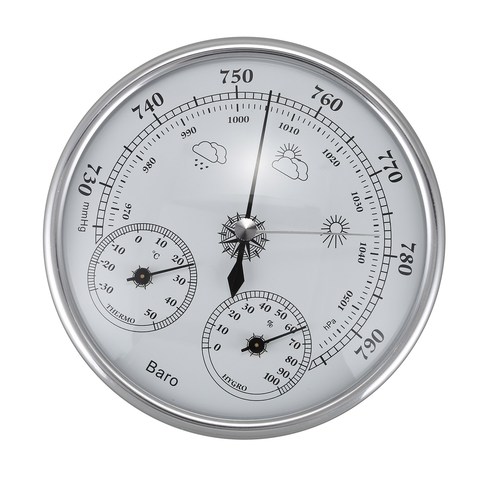 Termómetro de pared de calidad, higrómetro, medidor de presión de alta precisión, instrumento Meteorológico de aire, barómetro ► Foto 1/6