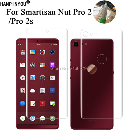 Para Smartisan tuerca Pro 2/Pro 2 s suave TPU espalda completa de la cubierta de Protector de pantalla transparente película protectora + Herramientas Limpiar ► Foto 1/6