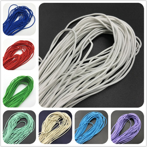 5 yardas 2mm colorido de alta elástico redondo cuerda elástico banda de goma elástica línea de costura DIY accesorios ► Foto 1/6