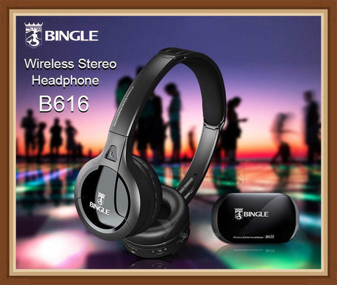 Bingle B616 estéreo multifunción con micrófono Radio FM para MP3 PC Audio auriculares inalámbricos para TV ► Foto 1/6