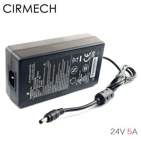 CIRMECH AC 100 V-240 V convertidor adaptador de corriente DC 24 V 5A fuente de adaptador de corriente para amplificadores otros equipo ► Foto 1/6