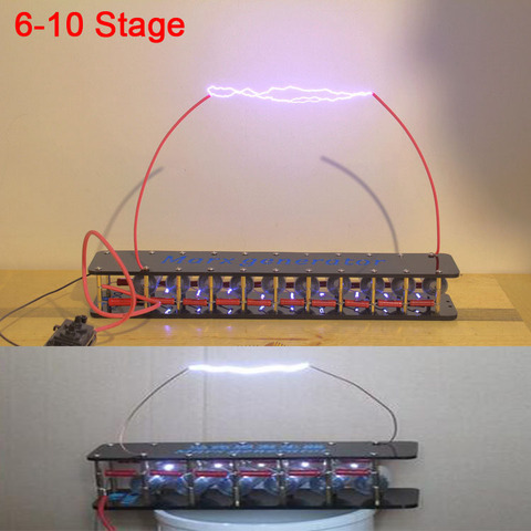 Generador de pulso de arco Tesla de 10 etapas, Kit de bricolaje para tablero de controlador Flyback ZVS, bobina de encendido ► Foto 1/6