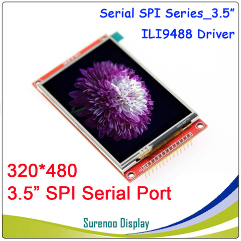 3,5 pulgadas 480*320 SPI serie TFT LCD Módulo de pantalla con pantalla táctil Panel IC ILI9488 ► Foto 1/3