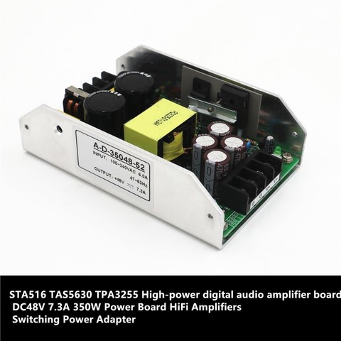 Placa de amplificador de audio digital de alta potencia STA516 TAS5630 TPA3255 DC48V 7.3A 350 W, adaptador de potencia de conmutación de amplificadores ► Foto 1/6