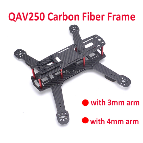 Kit de brazo de fibra de carbono de 250mm con brazo de 3 o 4mm, Kit de armazón de cuadricóptero para Dron ZMR250 QAV250 FPV, 250 ► Foto 1/6