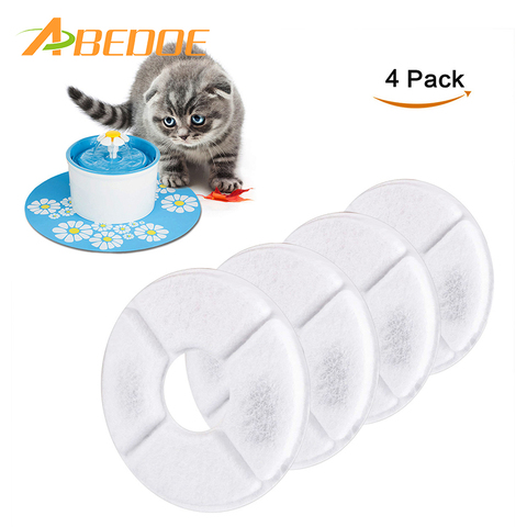 Filtros de carbón activado para fuente, reemplazo de filtro de carbón para gato, perro, mascotas, agua de bebida, 4 Uds. ► Foto 1/6