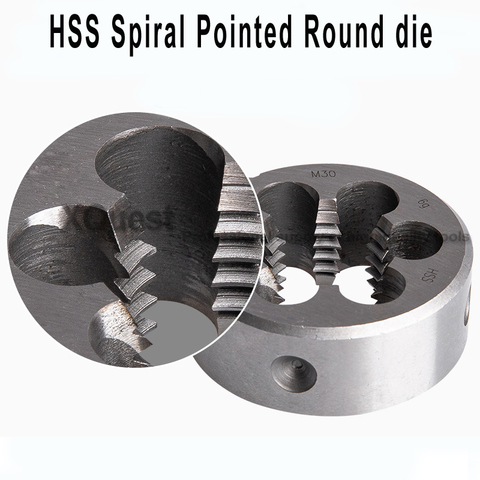 HSS-troqueles de roscado redondos en espiral, herramienta de corte de tornillo, M2, M2.5, M3, M4, M5, M6, métrica y puntiaguda, m8, m10, m12, m14, m16 ► Foto 1/5