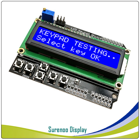 162 16x2 1602 módulo del LCD del carácter LCM pantalla Teclado LCD Shield para Arduino Duemilanove uno MEGA2560 MEGA1280 ► Foto 1/2