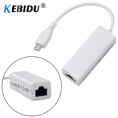 Kebidu-adaptador Ethernet Mini USB 2,0, adaptador de tarjeta de red Lan Ethernet de 10/100Mbps para PC, Windows 10/8/7/XP ► Foto 1/6