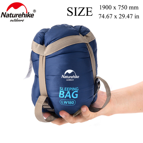 Naturehike-Mini saco de dormir ultraligero de 190x75cm para primavera, verano y otoño, para acampar al aire libre, senderismo y escalada ► Foto 1/5