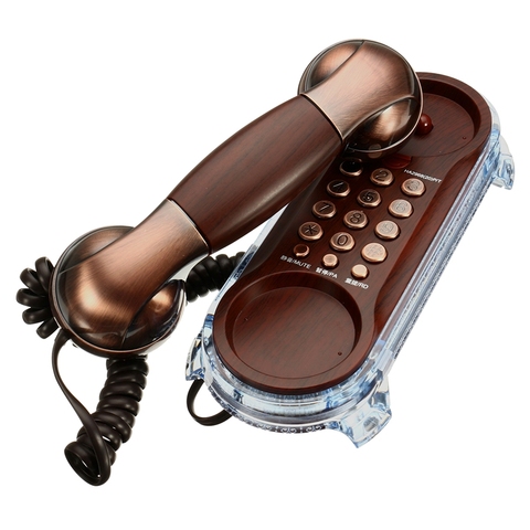 Teléfono de pared antiguo Vintage, 20x8x7cm, multifunción, con cable, con núcleo fijo, decoración de escritorio para el hogar, 5 colores ► Foto 1/6