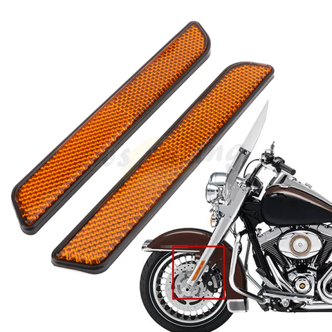 Reflector de horquilla delantera para motocicleta, deslizador de patas inferiores para Harley Dyna Softail Sportster 883 1200 Touring Electra Glide v-rod ► Foto 1/1