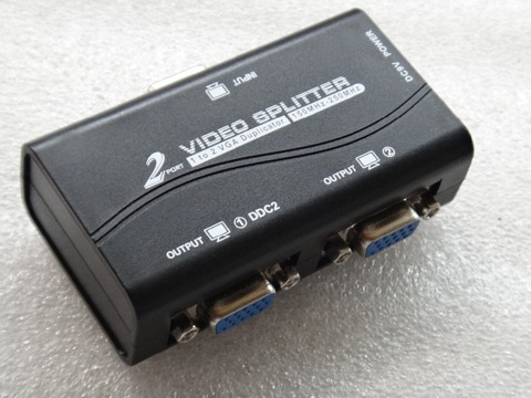 Divisor de vídeo VGA de 1 a 2 puertos, duplicador de 1 a 2 puertos, 1 en 2 de salida, 2022 MHz, dispositivo abatible, botas, señales de vídeo de 65m, 250x1920, 1440 ► Foto 1/6