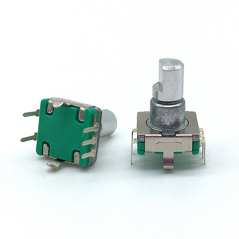 5 unids/lote EC11 codificador rotatorio código interruptor 30 posición con interruptor 5pin longitud 13mm mitad tipo de eje ► Foto 1/3