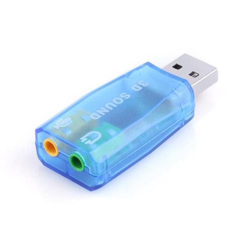 Tarjeta de sonido USB externa, auriculares 3D, adaptador de micrófono para PC, soporte de escritorio para Plug And Play de sonido tridimensional ► Foto 1/6