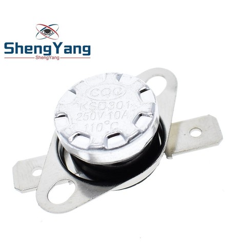 ShengYang-termostato normalmente cerrado KSD301, interruptor de Control térmico de temperatura, 250V, 10A, 40C-135C, para Arduino ► Foto 1/3