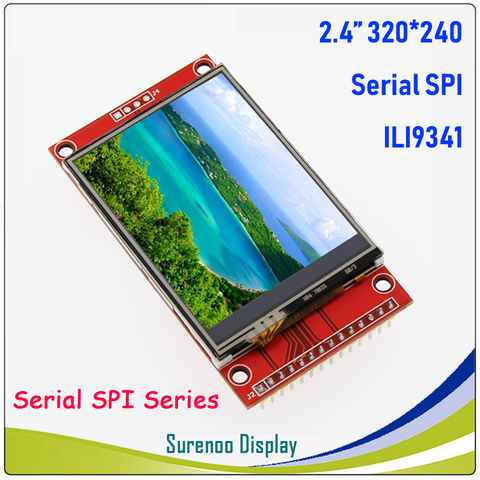 2,4 pulgadas 320*240 SPI serie TFT LCD Módulo de pantalla con pantalla táctil Panel IC ILI9341 para MCU ► Foto 1/3