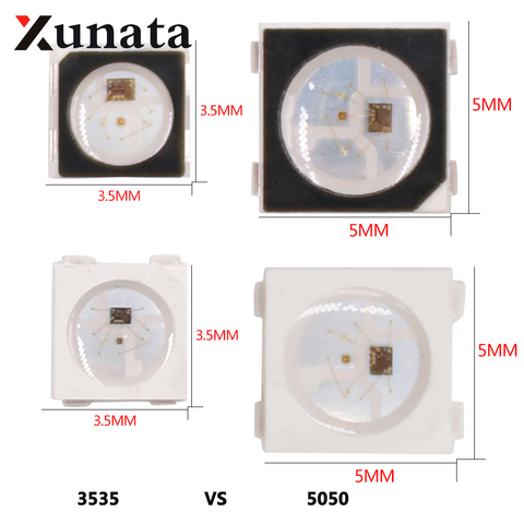 Chip Digital de 3535 píxeles, direccionable individualmente, DC5V, SK6812 Mini, LED RGB SMD 5050, Blanco/Negro, igual que WS2812B ► Foto 1/5