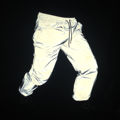 Pantalones deportivos de marca para hombre, pantalón fluorescente de pantalones reflectantes 3M, estilo Hip Hop, informal, ligero, para correr por la noche, chándal de calle, 2022 ► Foto 1/6