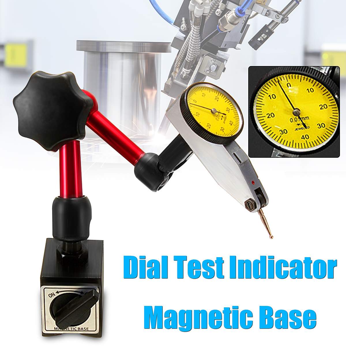 Mini indicador Universal de prueba de Dial Flexible, soporte magnético de Base, indicador de corrección magnética, herramienta de indicador de soporte, producto nuevo ► Foto 1/6