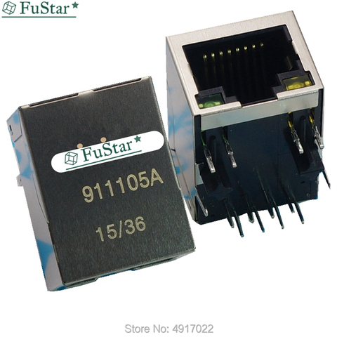 Puerto de red Ethernet rápido, transformador con filtro, en lugar de conector HR911105A, 1P, 5 uds. ► Foto 1/2