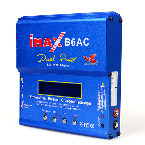 Cargador de batería IMAX B6 AC 80W B6AC Lipo NiMH 3 S/4S/5S RC + cable de alimentación enchufe UE EE. UU. AU Reino Unido ► Foto 1/6