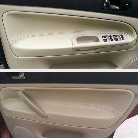 Coche de cuero de microfibra Panel de puerta reposabrazos cubierta de la etiqueta engomada de ajuste para VW Passat B5 1998, 1999, 2000, 2001, 2002, 2003, 2004 2005, 2006 ► Foto 1/6