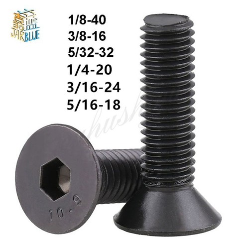 Tornillo avellanado Hexagonal de grado 10,9, Perno de cabeza plana, estándar británico, 1/4, 1/8, 3/16, 3/8, 5/16, 5/32, 10 Uds. ► Foto 1/3