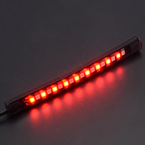 Luces LED de 12V CC, luz roja y ámbar, 18LED, Universal, Flexible, trasera de motocicleta, freno, lámpara de señal de giro, 1 ud., novedad ► Foto 1/6