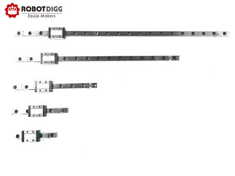 RobotDigg-riel de guía lineal, 440C, SUS, de acero inoxidable, MGN9, con bloque de transporte ► Foto 1/4