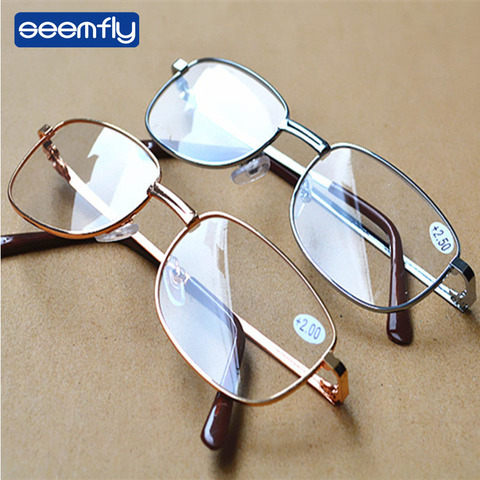 Seemfly-Gafas de visión transparente, lupa, gafas de lectura portátiles, regalo para padres, aumento de presbicia ► Foto 1/6