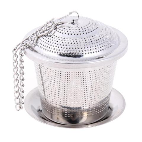 Infusor de té de acero inoxidable, colador de té de hojas sueltas, filtro de especias de hierbas, reutilizable, té y especias, accesorios para ollas de té ► Foto 1/6