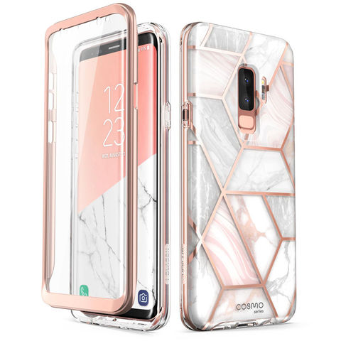 Funda protectora para Samsung Galaxy S9 Plus i-blason Cosmo de cuerpo completo de mármol con brillo con Protector de pantalla integrado ► Foto 1/6