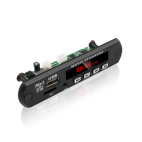 Reproductor MP3 para coche, descodificador WMA, adaptador de placa WAV, Radio FM, USB, tarjeta TF, módulo de Audio de 3,5mm, 5V, 12V con Control remoto ► Foto 1/6