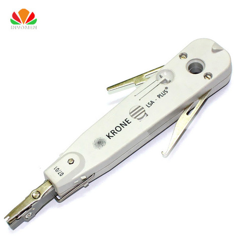 Valor gris 110 cortador de alambre cuchillo Telecom alicates Krone LSA herramienta de perforación para Rj45 11 módulo Cable de red teléfono panel de ► Foto 1/6