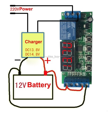 Cargador de batería automático dc 12v, placa de protección de controlador de carga, pantalla LED digital para coche ► Foto 1/3