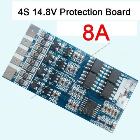 4S BMS tablero de protección de PCB celular 14,8 V 8A w/Balance Li-ion litio 18650 carga de batería ► Foto 1/3